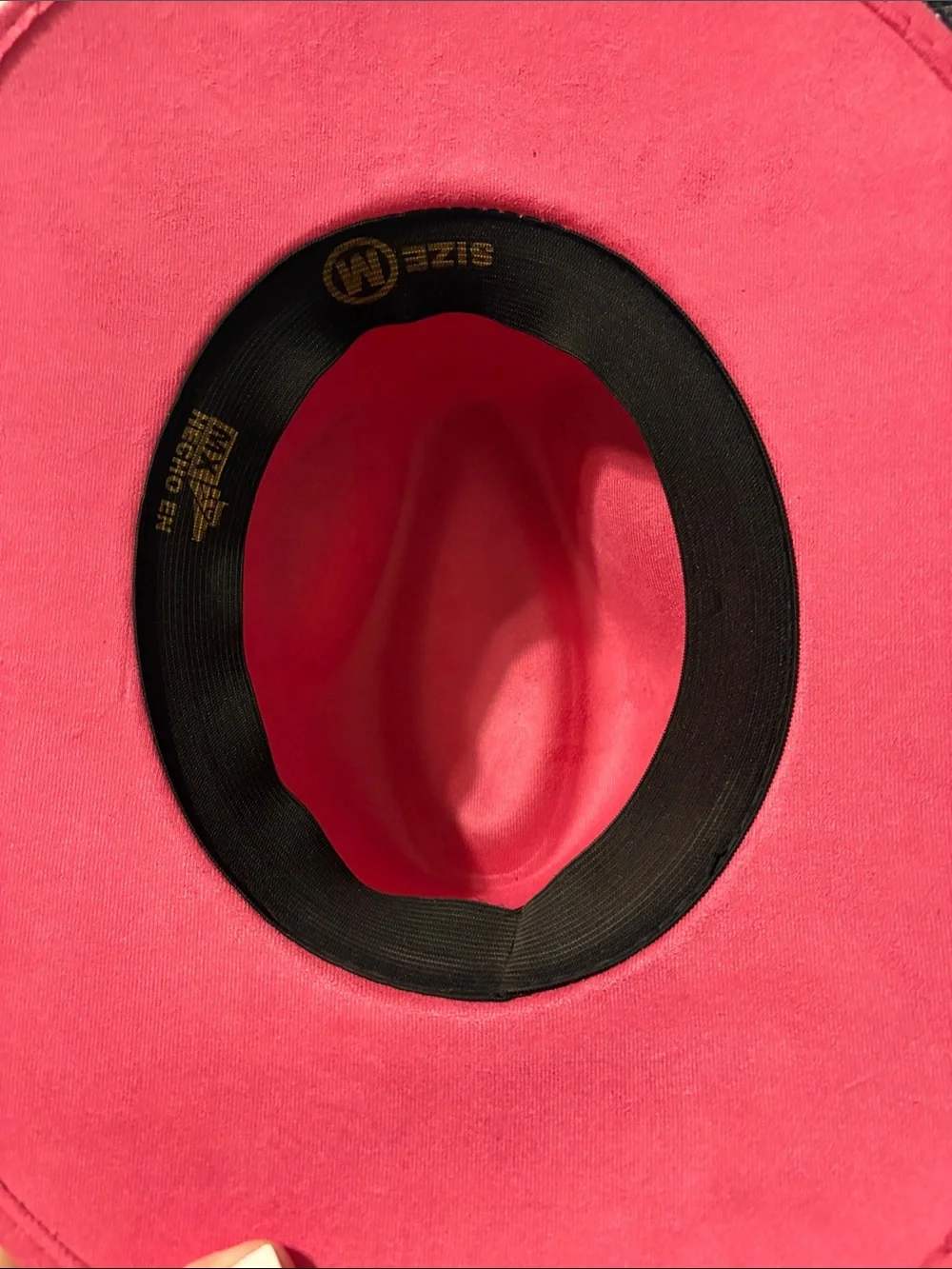 Bright Pink Wool Fedora Hat